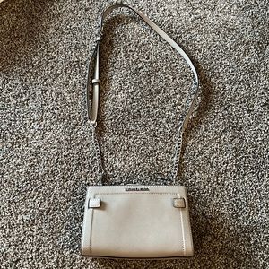 Michael Kors Small Gray Purse with chain link attachments ( Pre-Owned )